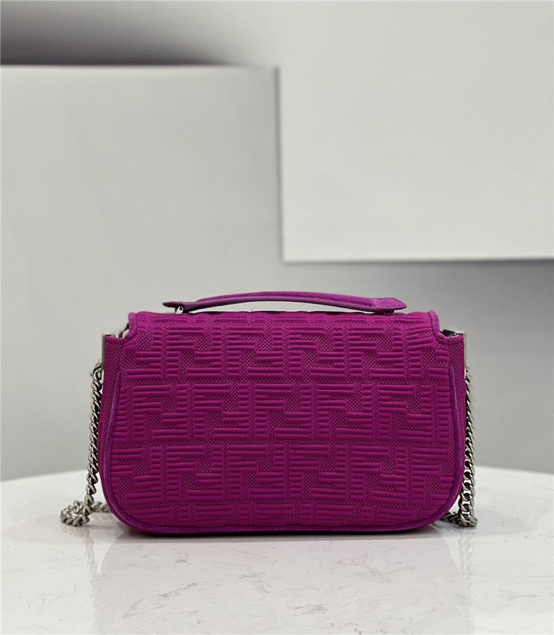 Baguette Chain Midi Bag FF Fabric Purple High