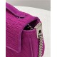 Baguette Chain Midi Bag FF Fabric Purple High