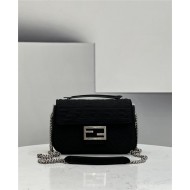 Baguette Chain Midi Bag FF Fabric Black High