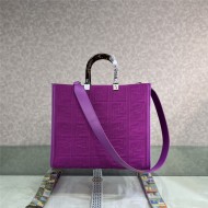 MEDIUM Fendi SUNSHINE Shopper FF Fabric Purple High