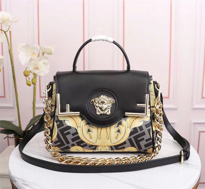 Fendi Fendace La Medusa Medium Handbag Mid