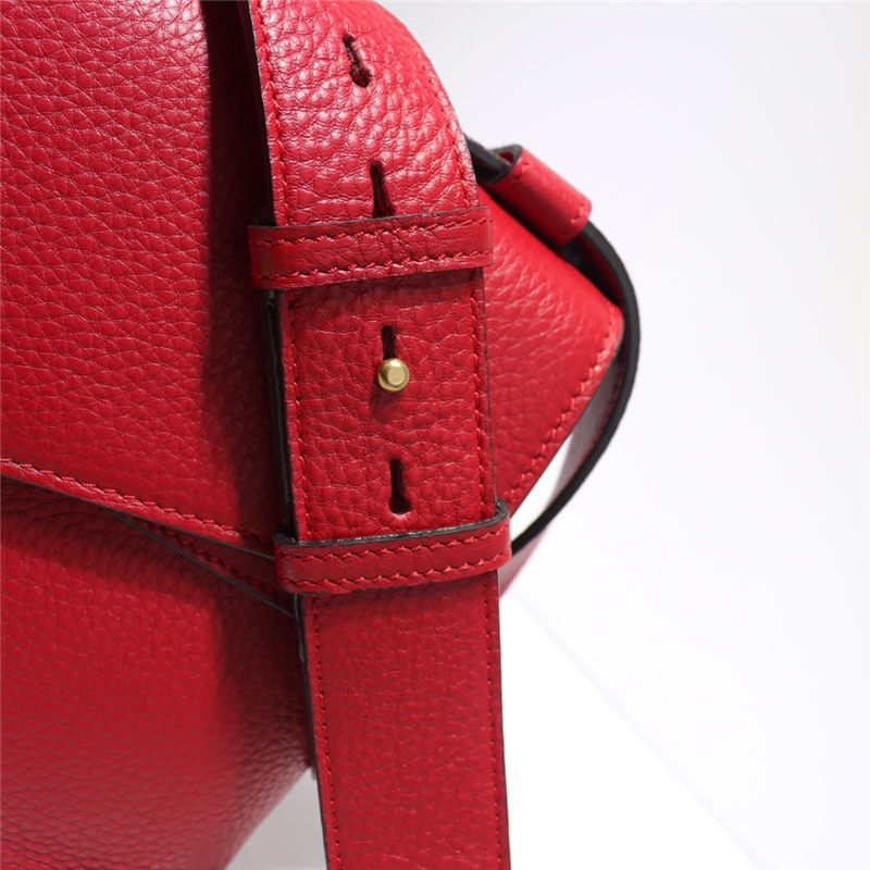 GG Marmont Leather small shoulder bag 401173 Red High