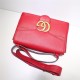 GG Marmont Leather small shoulder bag 401173 Red High