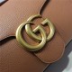 GG Marmont Leather small shoulder bag 401173 Brown High