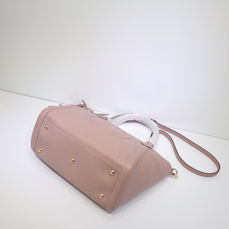 Gucci Soho 2Way Handbag Leather 369176 Nude Pink High