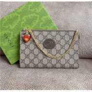 Gucci Coin purse with Double G strawberry 726250 High