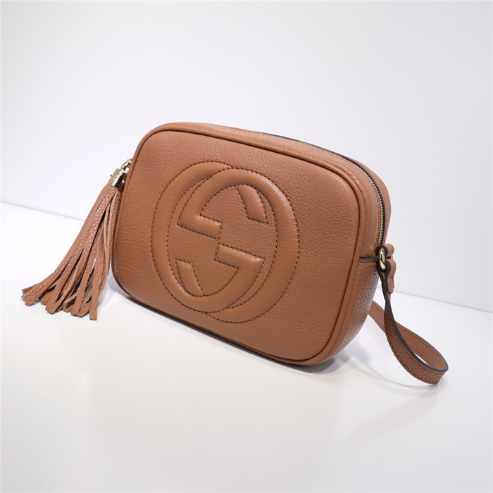 Gucci Soho Small Leather Disco Shoulder Bag 308364 Camel High