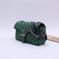 GG Marmont Multicolour small shoulder bag 443497 Green High