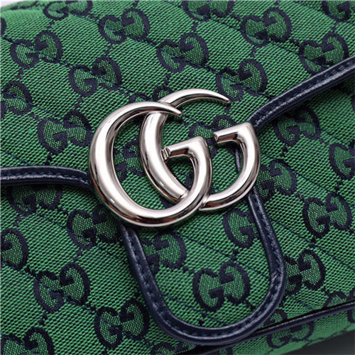 GG Marmont Multicolour small shoulder bag 443497 Green High