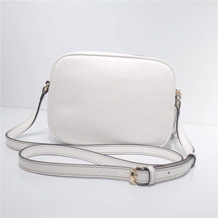 Gucci Soho Small Leather Disco Shoulder Bag 308364 White High