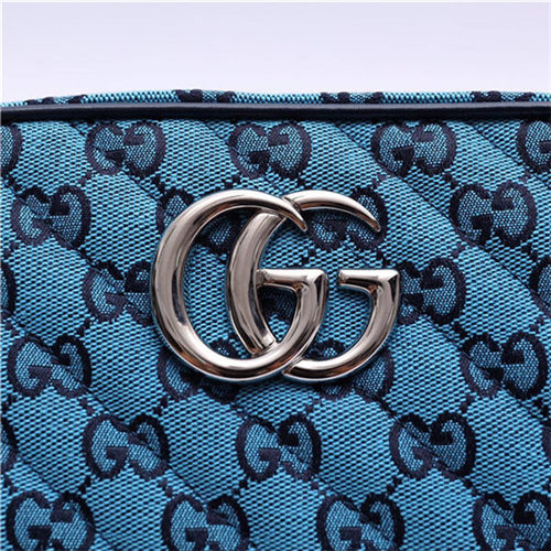 GG Marmont Multicolour small shoulder bag 447632 Blue High