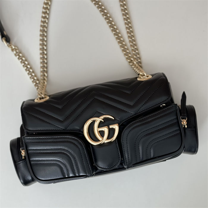 Gucci GG MARMONT SMALL MULTI-POCKET BAG 795228 Black High