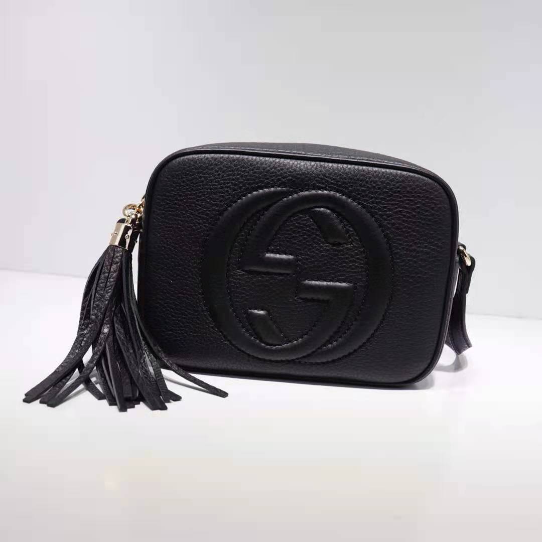 Gucci Soho Small Leather Disco Shoulder Bag 308364 Black High