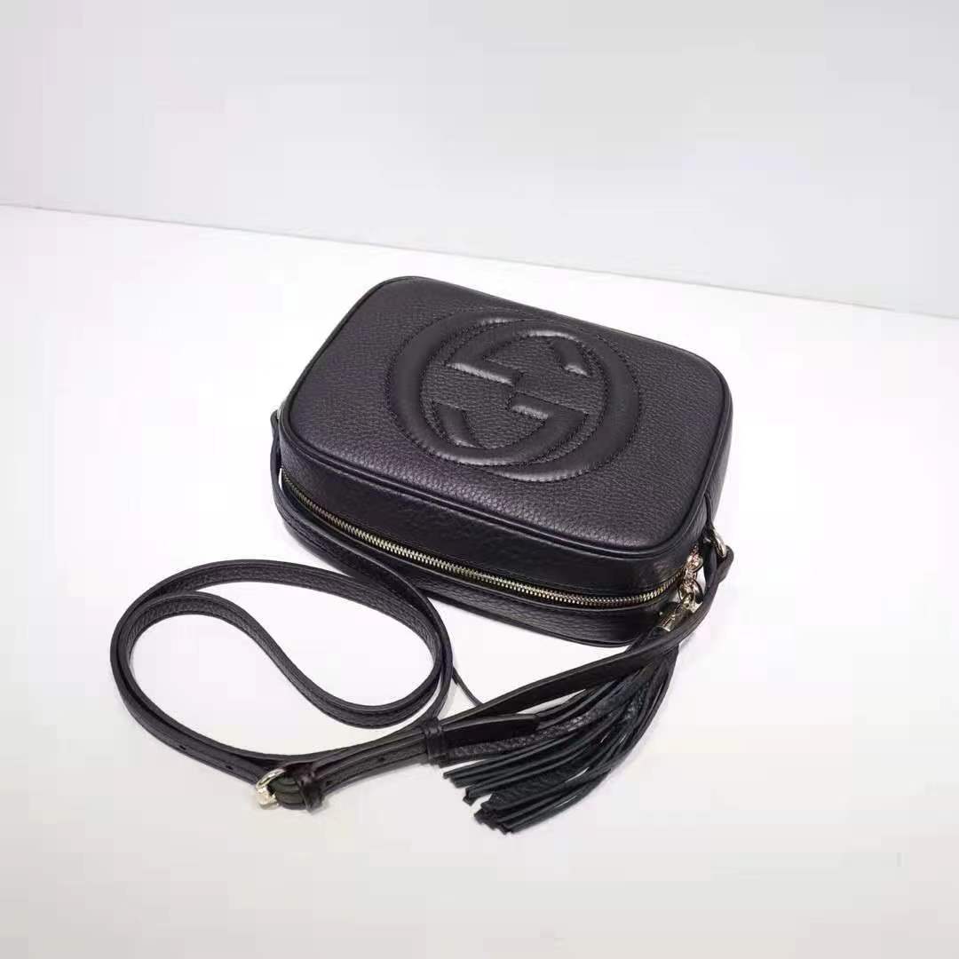 Gucci Soho Small Leather Disco Shoulder Bag 308364 Black High