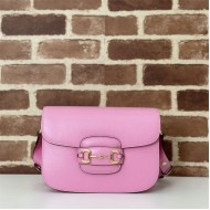 Gucci Horsebit 1955 shoulder bag 602204 Pink leather high