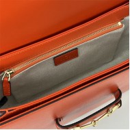 Gucci Horsebit 1955 shoulder bag 602204 Orange leather high