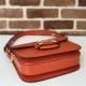 Gucci Horsebit 1955 shoulder bag 602204 Orange leather high