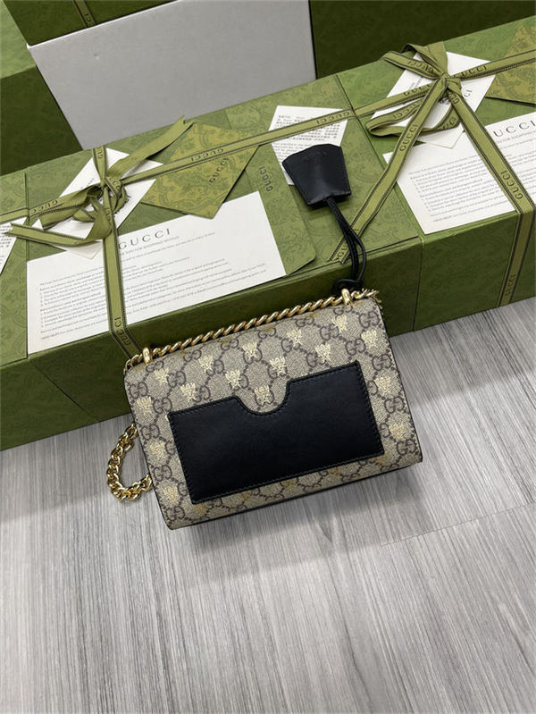 Gucci Padlock small GG shoulder bag 409487 Bees High