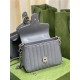 GG Marmont mini top handle bag New 583571 Grey High