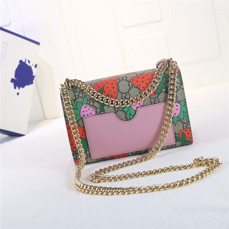 Gucci Padlock small GG shoulder bag 409487 Strawberry High