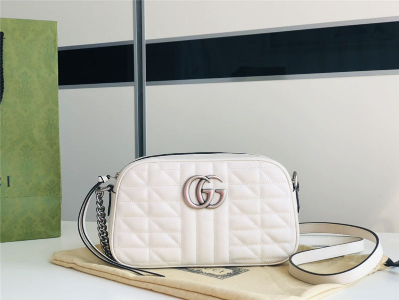 GG Marmont small shoulder bag New 447632 White High