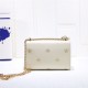 Gucci Padlock small shoulder bag 432182 Bee Star White High