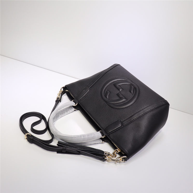 Gucci Soho 2Way Handbag Leather 369176 Black High