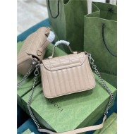 GG Marmont mini top handle bag New 583571 Milk Tea High