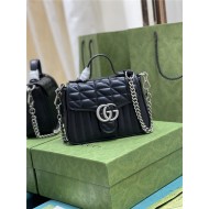 GG Marmont mini top handle bag New 583571 Black High