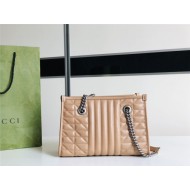 Gucci GG Marmont Small Tote Leather Milk Tea High