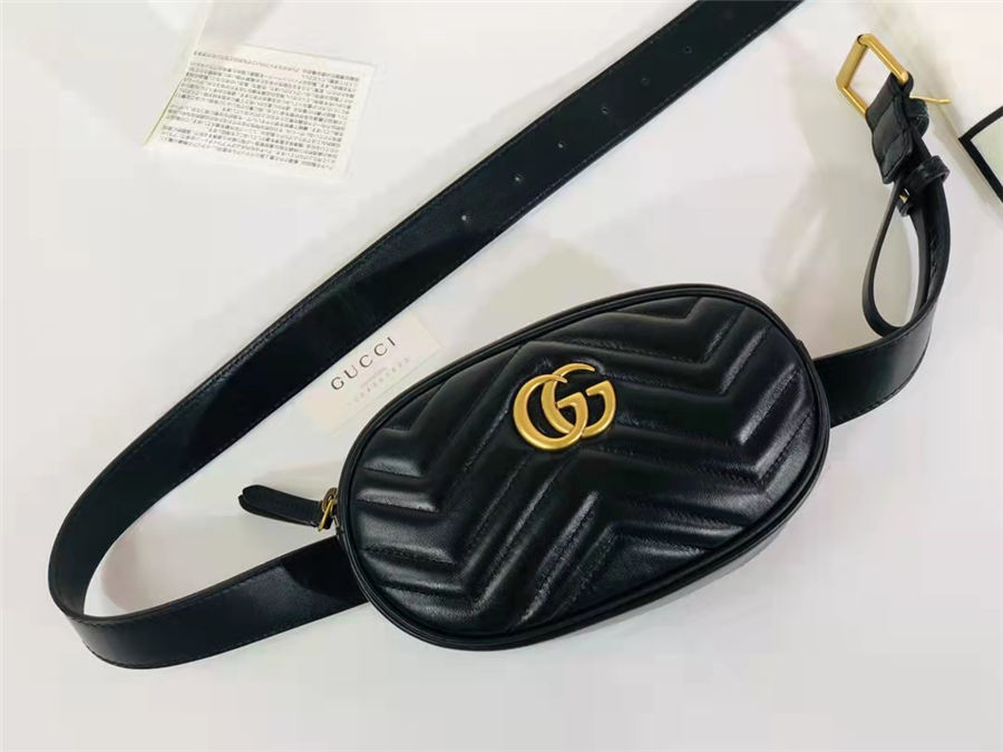 GG Marmont Belt Bag Leather Black High