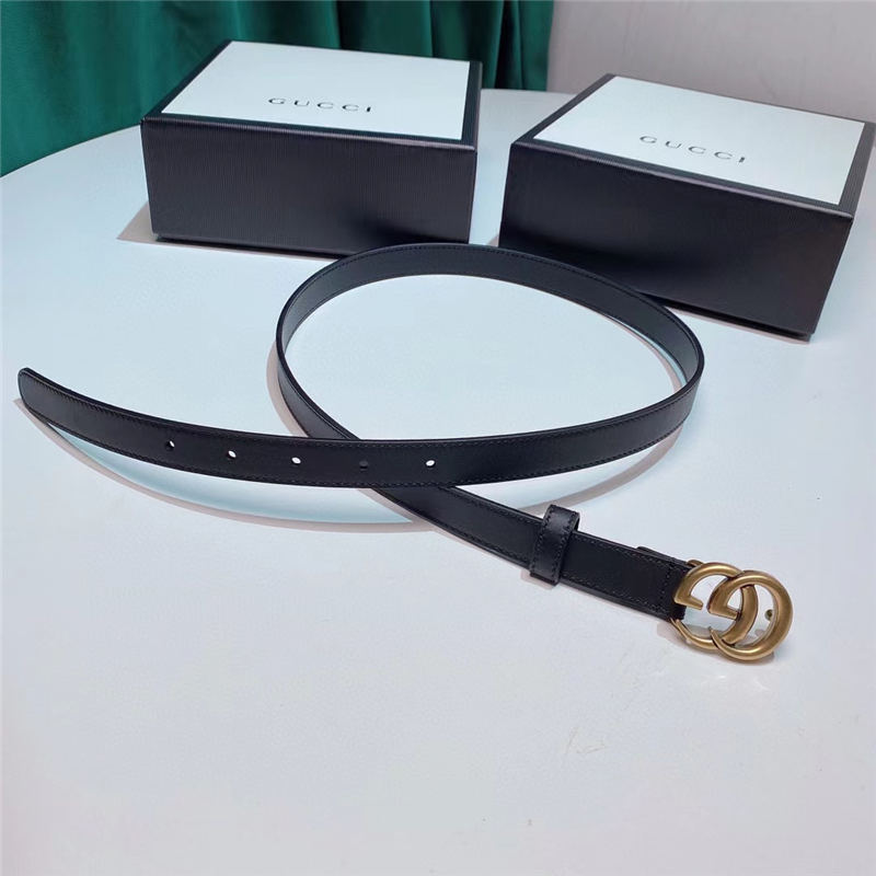 Gucci Leather belt with Double G buckle 20MM High