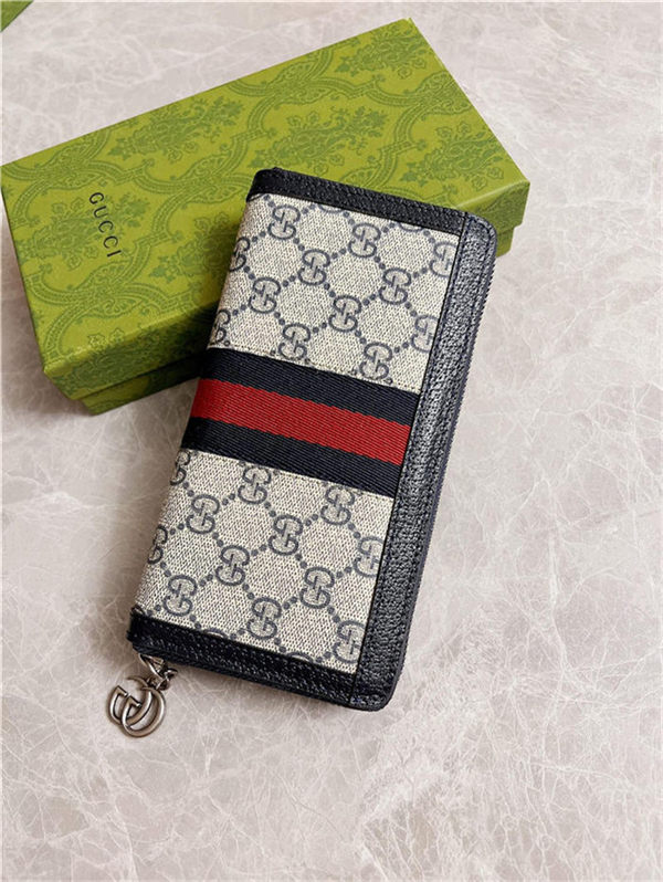 Ophidia GG zip around wallet GG Supreme canvas 523154 high