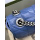 GG Marmont mini New matelassé shoulder bag 446744 Blue High