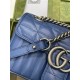 GG Marmont mini New matelassé shoulder bag 446744 Blue High