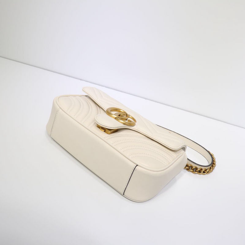 GG Marmont mini matelassé shoulder bag white High