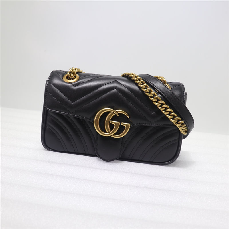 GG Marmont mini matelassé shoulder bag black High