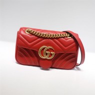 GG Marmont mini matelassé shoulder bag red High