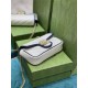 GG MARMONT MATELASSÉ SUPER MINI BAG 476433 white/blue High