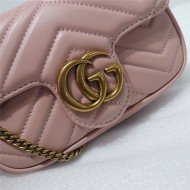 GG MARMONT MATELASSÉ SUPER MINI BAG 476433 pink High