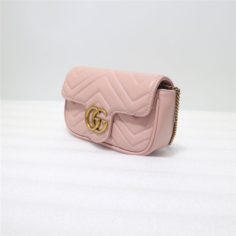 GG MARMONT MATELASSÉ SUPER MINI BAG 476433 pink High