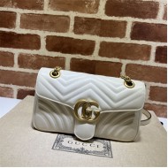 GG Marmont small matelassé shoulder bag white High