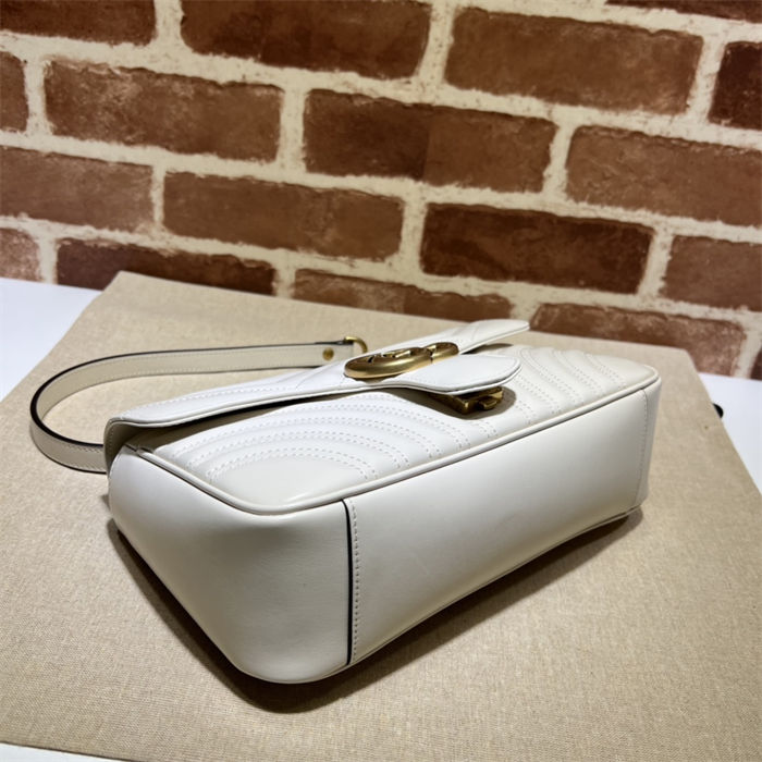 GG Marmont small matelassé shoulder bag white High