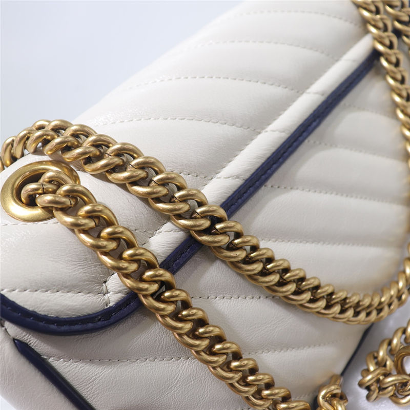 GG Marmont small matelassé shoulder bag white High