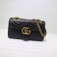 GG Marmont small matelassé shoulder bag black High