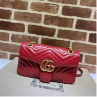 GG Marmont small matelassé shoulder bag red High