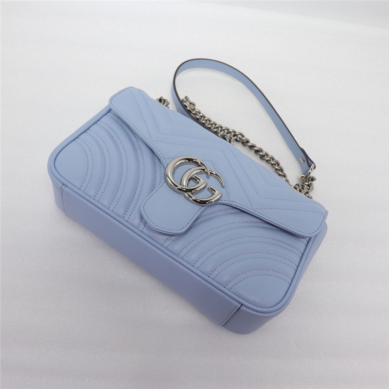 GG Marmont small matelassé shoulder bag blue High