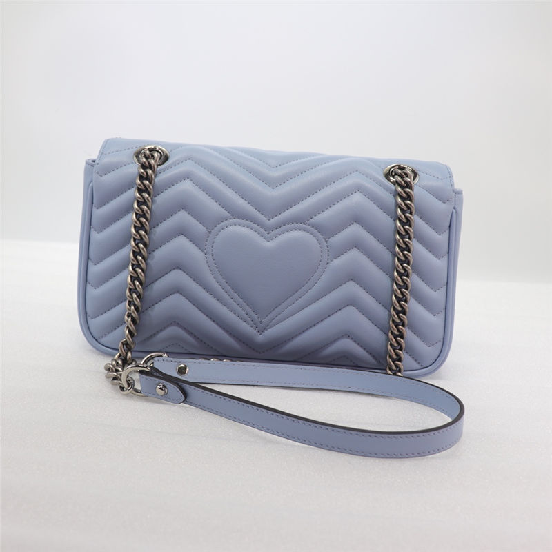 GG Marmont small matelassé shoulder bag blue High