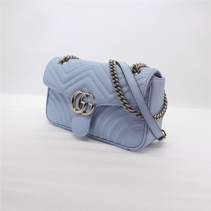 GG Marmont small matelassé shoulder bag blue High