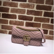 GG Marmont small matelassé shoulder bag Dusty Pink High